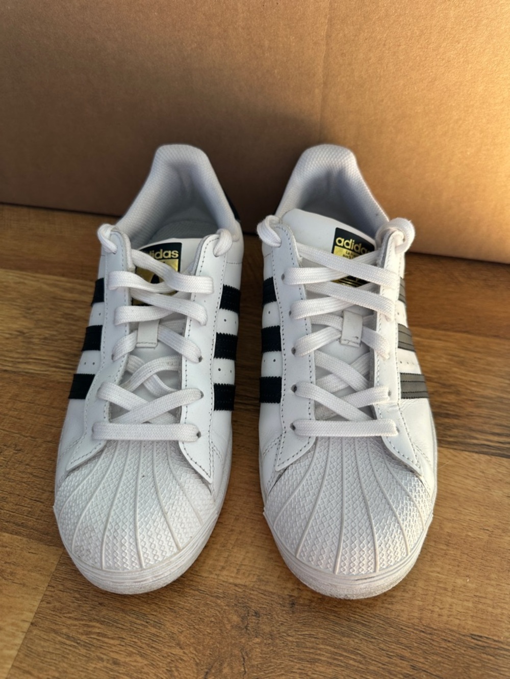 adidas White Low-Top Lace-Up Sneakers
